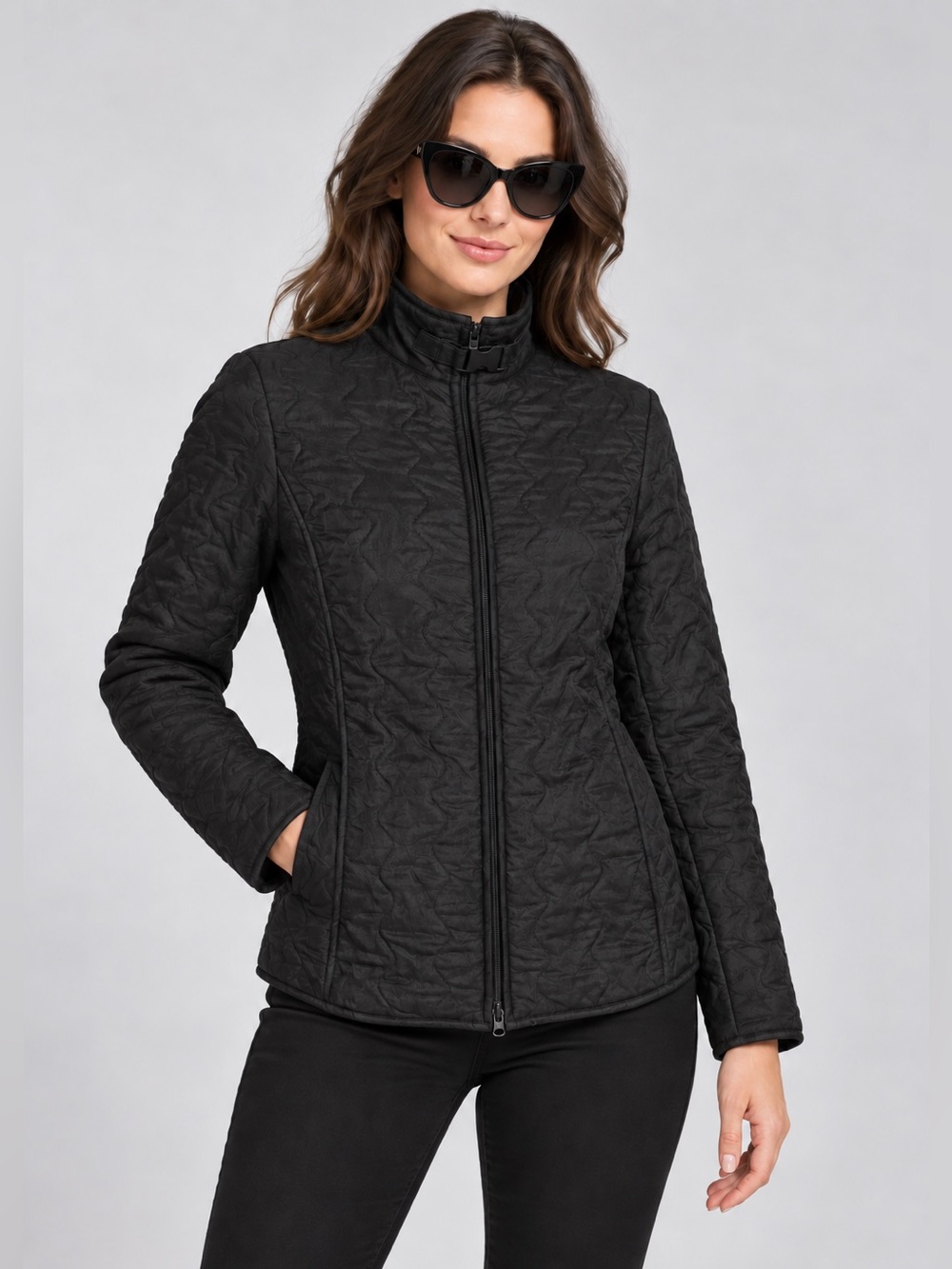 Motivi Black Quilted Jacket Women’s 4